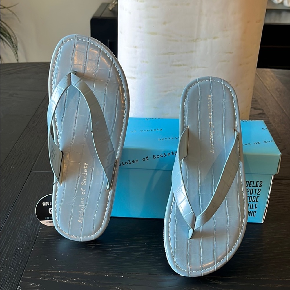 Blue‎ Flip Flops
